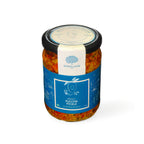 A glass jar of Bhatt's Kulcha Pickle by Mahalakshmi Foods, featuring a blue label and a black lid with a cream paper seal, set against a plain white background.